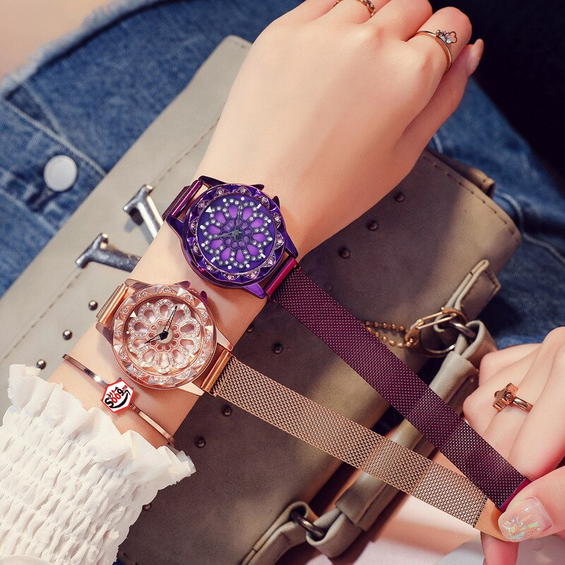 جديد نساء ساعات يد كريستال ساعات يد كوارتز