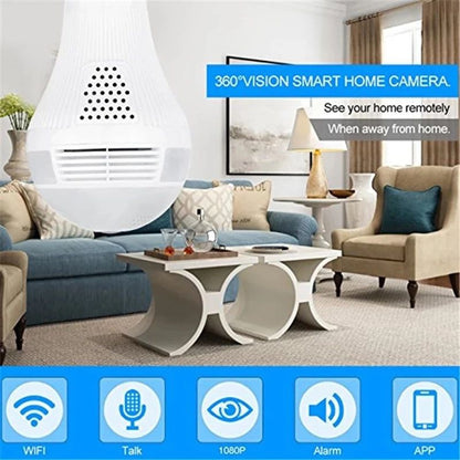 كاميرا لمبة مصباح كاميرا لاسلكية بانورامية بزاوية 360درجة ويفي